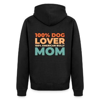 American Bully - Unisex Premium Organic Zip Hoodie - black - Back - Nico (187cm)