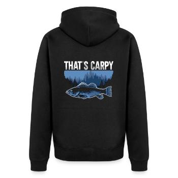 Pêche à la carpe C’est Carpy Pêche sportive Pêcheur - Veste à capuche bio Premium Unisexe - noir - Dos - Nico (187cm)