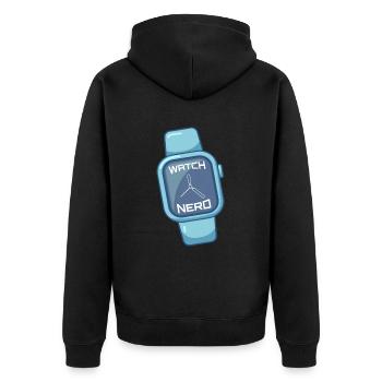 Montre Nerd Montres-bracelets Montre intelligente - Veste à capuche bio Premium Unisexe - noir - Dos - Nico (187cm)