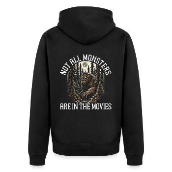 Mogollon Monster Mythical Cryptozoology Cryptid - Unisex Premium Organic Zip Hoodie - black - Back - Nico (187cm)