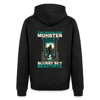 Mogollon Monster Mythical Cryptozoology Cryptid - Unisex Premium Organic Zip Hoodie - black - Back - Nico (187cm)