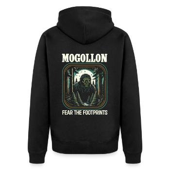 Mogollon Monster Mythical Cryptozoology Cryptid - Unisex Premium Organic Zip Hoodie - black - Back - Nico (187cm)