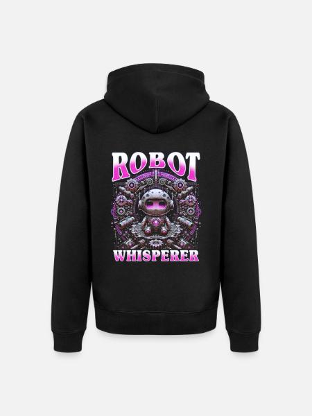 Robotics Engineer Robot Whisperer - Unisex Premium Organic Zip Hoodie - black