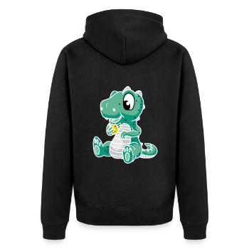 Dkrino Dinosaur Dragon Child Kids Baby - Unisex Premium Organic Zip Hoodie - black - Back - Nico (187cm)