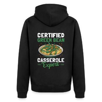 Casserole de haricots verts Casserole de haricots cadeau - Veste à capuche bio Premium Unisexe - noir - Dos - Nico (187cm)