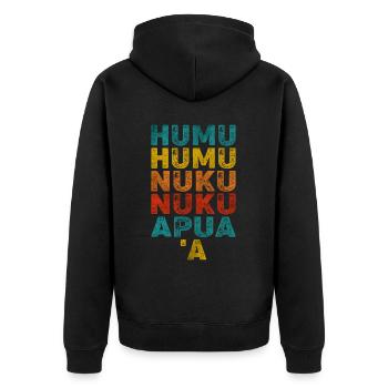 Humuhumunukunukuapua'a Hawaiian Reef Triggerfish - Unisex Premium Organic Zip Hoodie - black - Back - Nico (187cm)