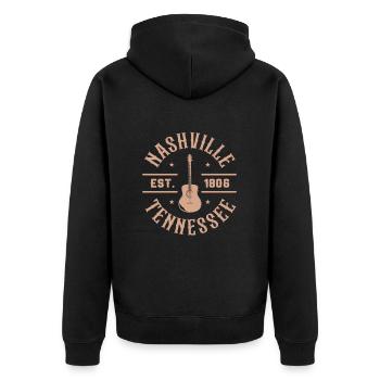 Country Music Countrymusic Geschenk - Unisex Premium Bio Zip Hoodie - Schwarz - Hinten - Nico (187cm)