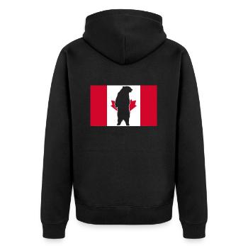 Grizzly Bear Brown Bear Canada - Unisex Premium Organic Zip Hoodie - black - Back - Nico (187cm)