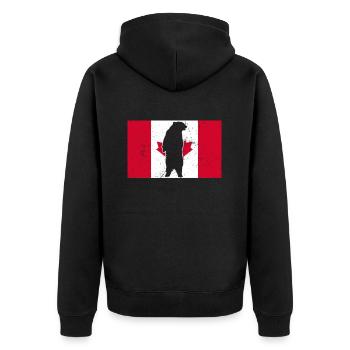 Grizzly Bear Brown Bear Canada - Unisex Premium Organic Zip Hoodie - black - Back - Nico (187cm)