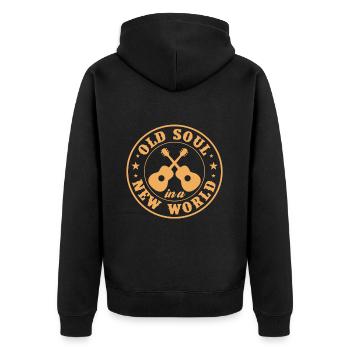 Country Music Countrymusic Geschenk - Unisex Premium Bio Zip Hoodie - Schwarz - Hinten - Nico (187cm)