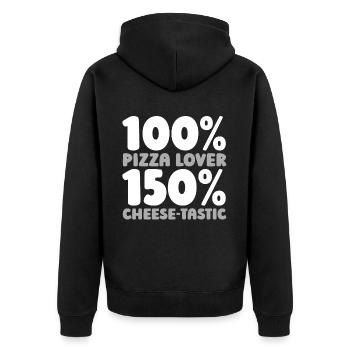 Pizza - Veste à capuche bio Premium Unisexe - noir - Dos - Nico (187cm)