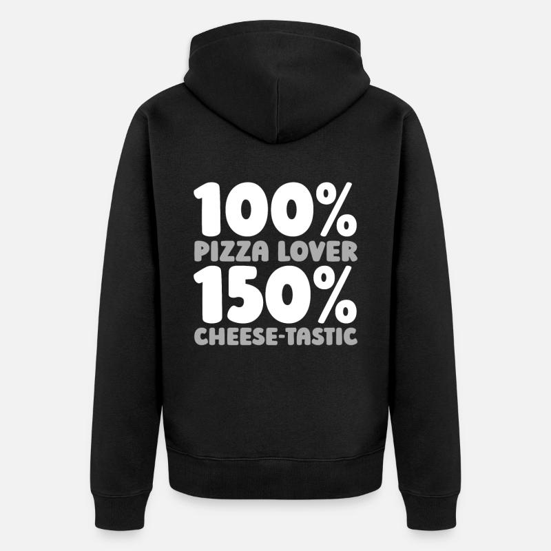 Pizza - Unisex Premium Bio Zip Hoodie - Schwarz