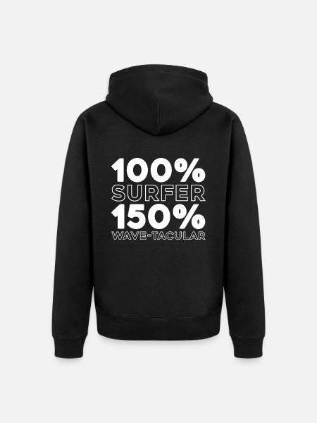 Surfer Surfen - Unisex Premium Bio Zip Hoodie - Schwarz