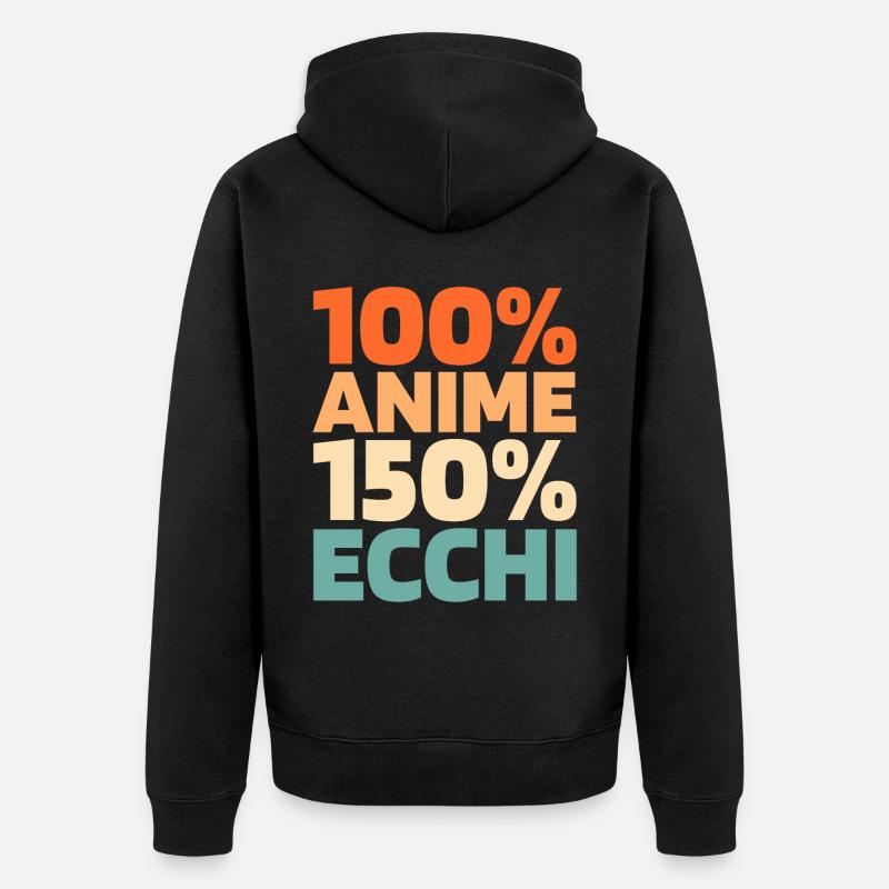 Manga d’anime - Veste à capuche bio Premium Unisexe - noir