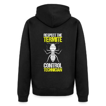 Exterminateur de lutte antiparasitaire - Veste à capuche bio Premium Unisexe - noir - Dos - Nico (187cm)