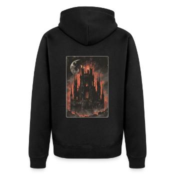 Le Tarot de la Tour - Veste à capuche bio Premium Unisexe - noir - Dos - Nico (187cm)