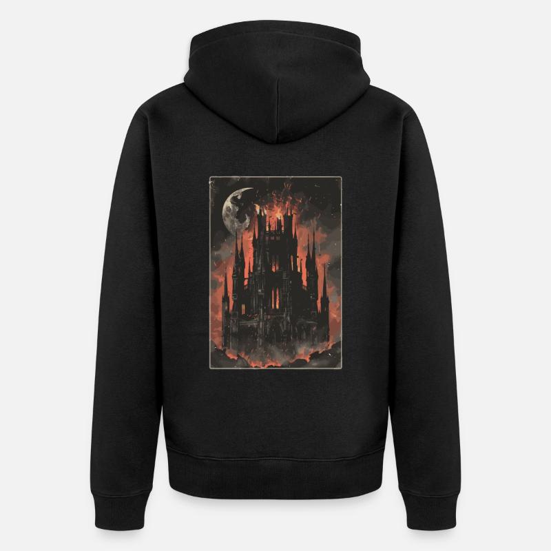 Le Tarot de la Tour - Veste à capuche bio Premium Unisexe - noir