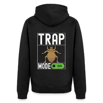 Pest Control Exterminators - Unisex Premium Organic Zip Hoodie - black - Back - Nico (187cm)