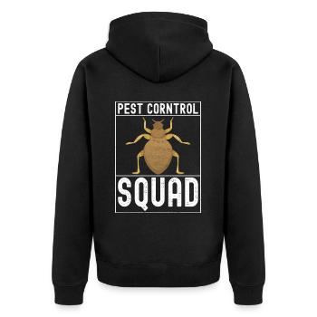 Schädlingsbekämpfung Kammerjäger - Unisex Premium Bio Zip Hoodie - Schwarz - Hinten - Nico (187cm)