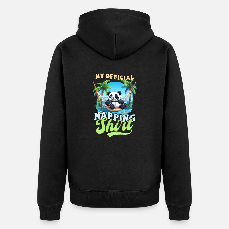 Tenue de sieste officielle Panda - Veste à capuche bio Premium Unisexe - noir