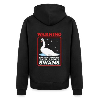 Cygne Cygne amant cygnes cadeau - Veste à capuche bio Premium Unisexe - noir - Dos - Nico (187cm)