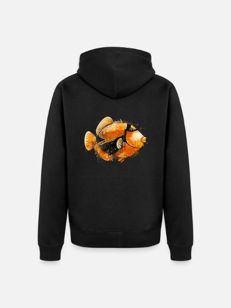 Humuhumunukunukuapua'a Hawaiian Reef Triggerfish - Premium økologisk unisex-hættejakke - sort