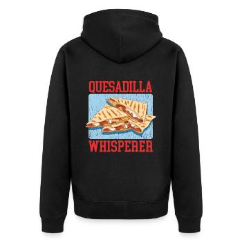 Quesadilla Tortilla Quesadillas Gift - Unisex Premium Organic Zip Hoodie - black - Back - Nico (187cm)