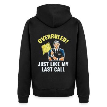 Tennis Umpire Ref Sports Game Official Referee - Unisex Premium Organic Zip Hoodie - black - Back - Nico (187cm)
