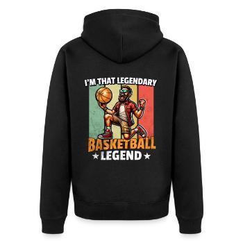 Légende du basket-ball - Veste à capuche bio Premium Unisexe - noir - Dos - Nico (187cm)