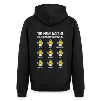 Humuhumunukunukuapua’a Pousseur de récif hawaïen - Veste à capuche bio Premium Unisexe - noir - Dos - Nico (187cm)