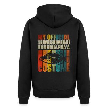 Humuhumunukunukuapua’a pousseur de récif hawaïen - Veste à capuche bio Premium Unisexe - noir - Dos - Nico (187cm)