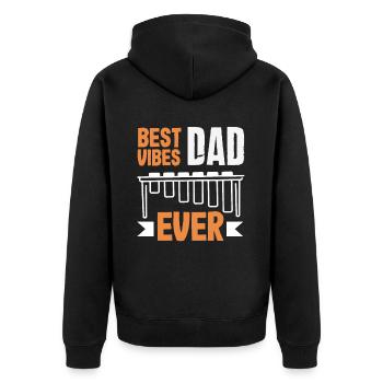 Vibraphon-musikinstrument - Unisex Premium Bio Zip Hoodie - Schwarz - Hinten - Nico (187cm)
