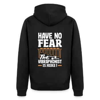 Vibraphon-musikinstrument - Unisex Premium Bio Zip Hoodie - Schwarz - Hinten - Nico (187cm)