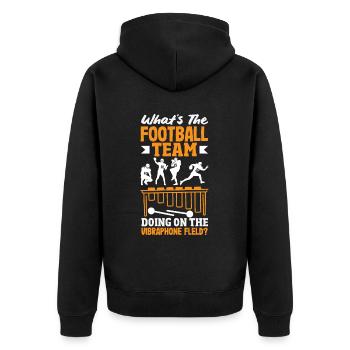 Vibraphon-musikinstrument - Unisex Premium Bio Zip Hoodie - Schwarz - Hinten - Nico (187cm)