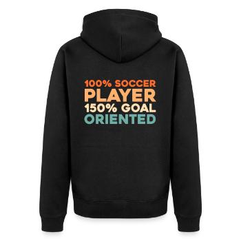Joueurs de football - Veste à capuche bio Premium Unisexe - noir - Dos - Nico (187cm)