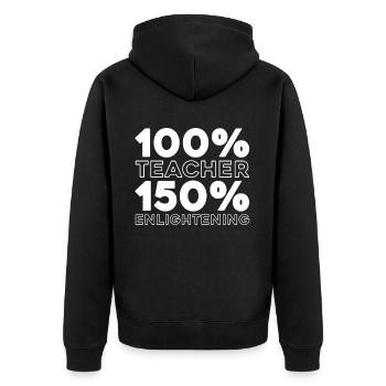Enseignante pédagogue - Veste à capuche bio Premium Unisexe - noir - Dos - Nico (187cm)