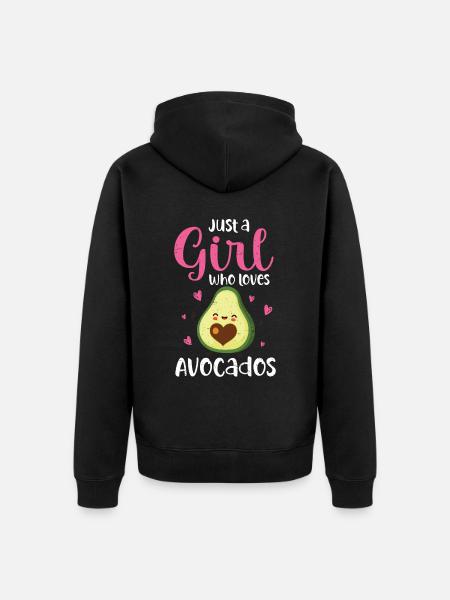 Avocado - Unisex Premium Organic Zip Hoodie - black