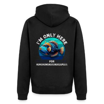 Humuhumunukunukuapua'a Hawaiian Reef Triggerfish - Unisex Premium Organic Zip Hoodie - black - Back - Nico (187cm)