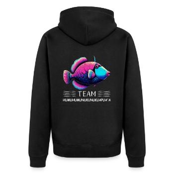 Humuhumunukunukuapua’a Pousseur de récif hawaïen - Veste à capuche bio Premium Unisexe - noir - Dos - Nico (187cm)