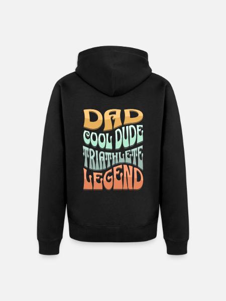 Dad Triathlete - Unisex Premium Organic Zip Hoodie - black