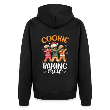 Baker - Unisex Premium Organic Zip Hoodie - black - Back - Nico (187cm)