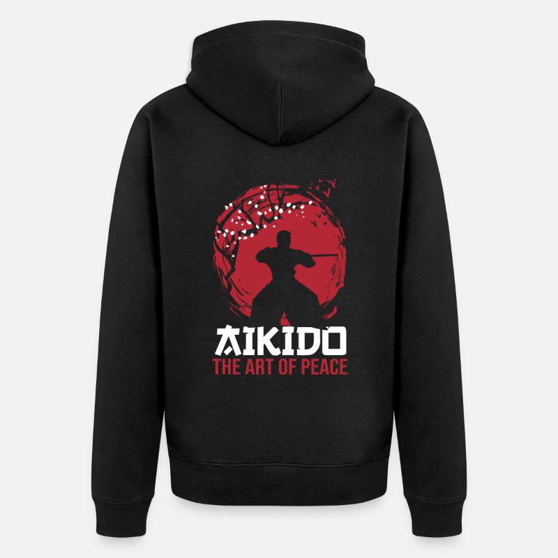 Cadeau d’arts martiaux d’Aïkido - Veste à capuche bio Premium Unisexe - noir