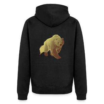 Grizzly Ours Halloween Ours brun - Veste à capuche bio Premium Unisexe - noir - Dos - Nico (187cm)
