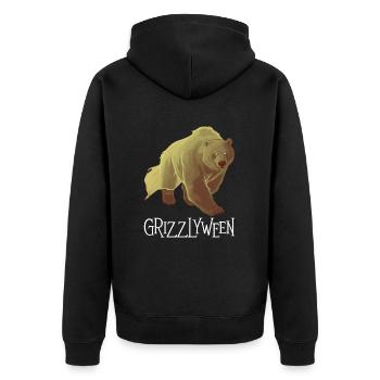 Grizzly Ours Halloween Ours brun - Veste à capuche bio Premium Unisexe - noir - Dos - Nico (187cm)