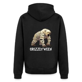 Grizzly Ours Halloween Ours brun - Veste à capuche bio Premium Unisexe - noir - Dos - Nico (187cm)
