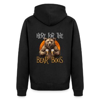 Grizzly Bear Beer Halloween Brown Bear - Unisex Premium Organic Zip Hoodie - black - Back - Nico (187cm)