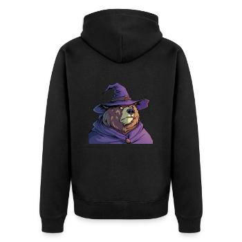 Grizzly Bear Halloween Brown Bear - Unisex Premium Organic Zip Hoodie - black - Back - Nico (187cm)