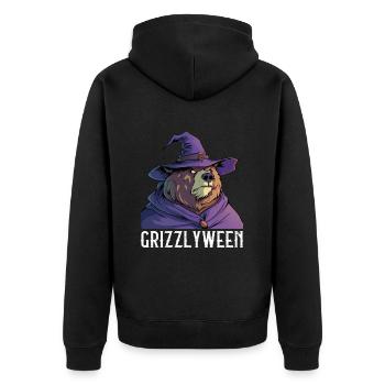 Grizzly Ours Halloween Ours brun - Veste à capuche bio Premium Unisexe - noir - Dos - Nico (187cm)