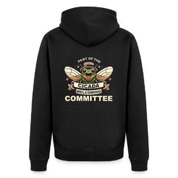 Cicada Invasion Insect Brood Cicada Survivor - Unisex Premium Organic Zip Hoodie - black - Back - Nico (187cm)