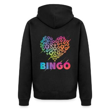 Bingo Player Heart Bingo - Veste à capuche bio Premium Unisexe - noir - Dos - Nico (187cm)